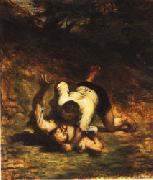 Honore  Daumier The Thieves and the Donkey